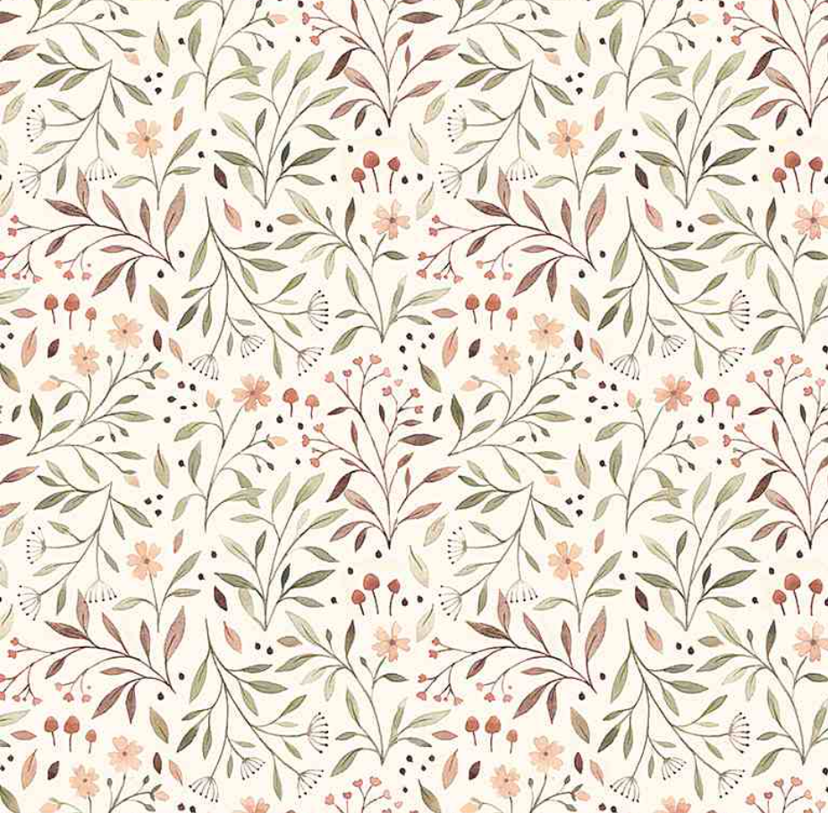 Greenery and Floral Bow Tie