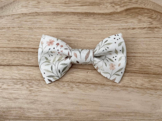 Greenery and Floral Bow Tie