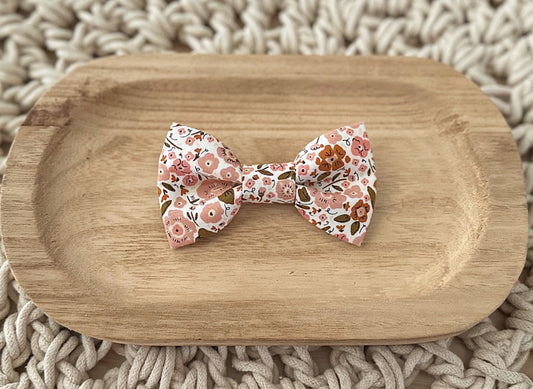 Pink Florals Bow Tie