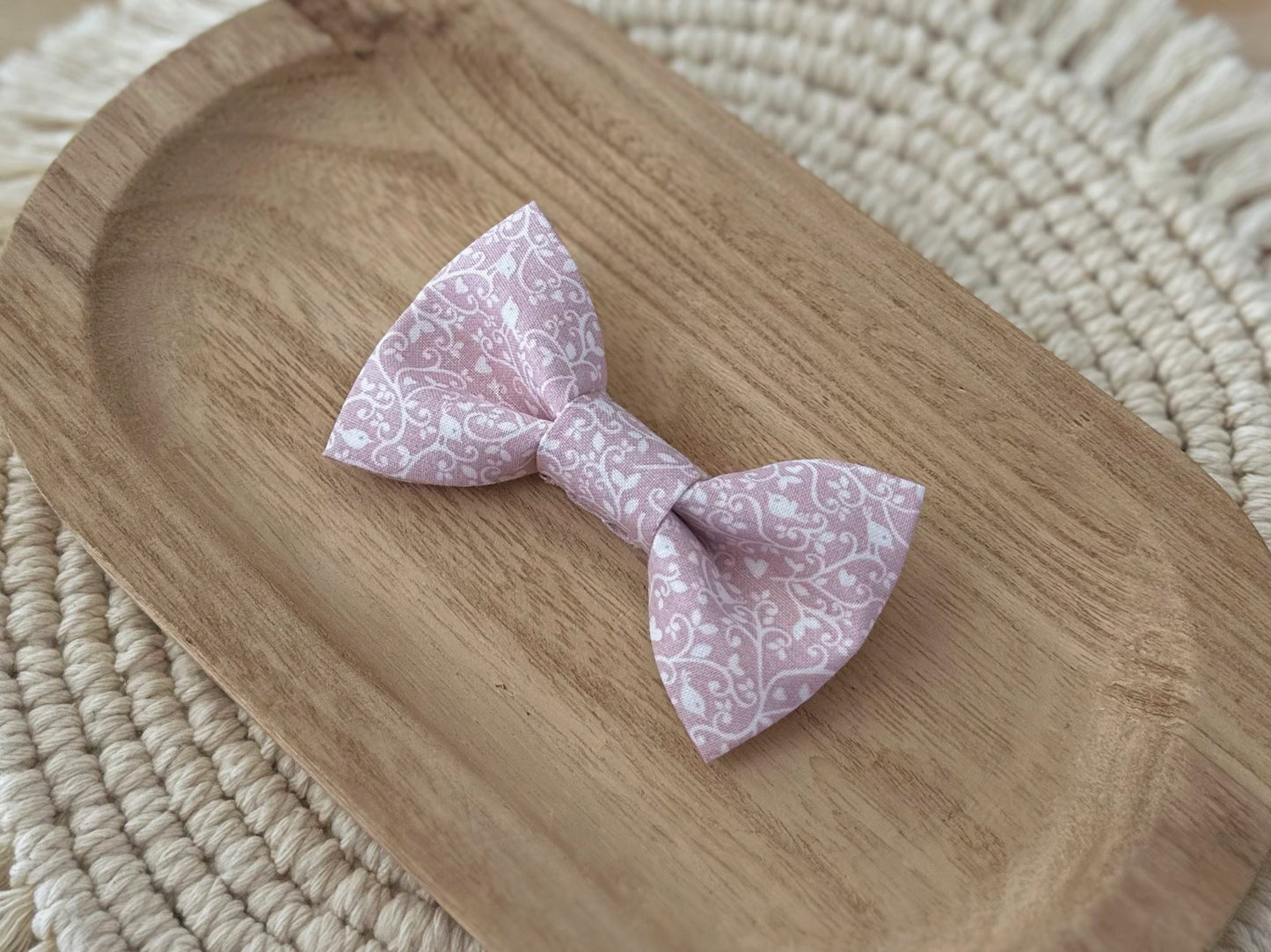 Pink Florals Bow Tie