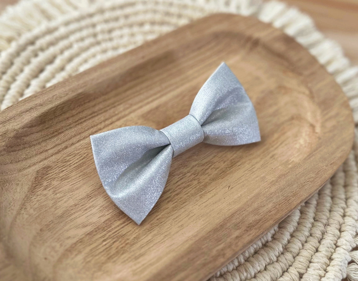Silver Bow Tie
