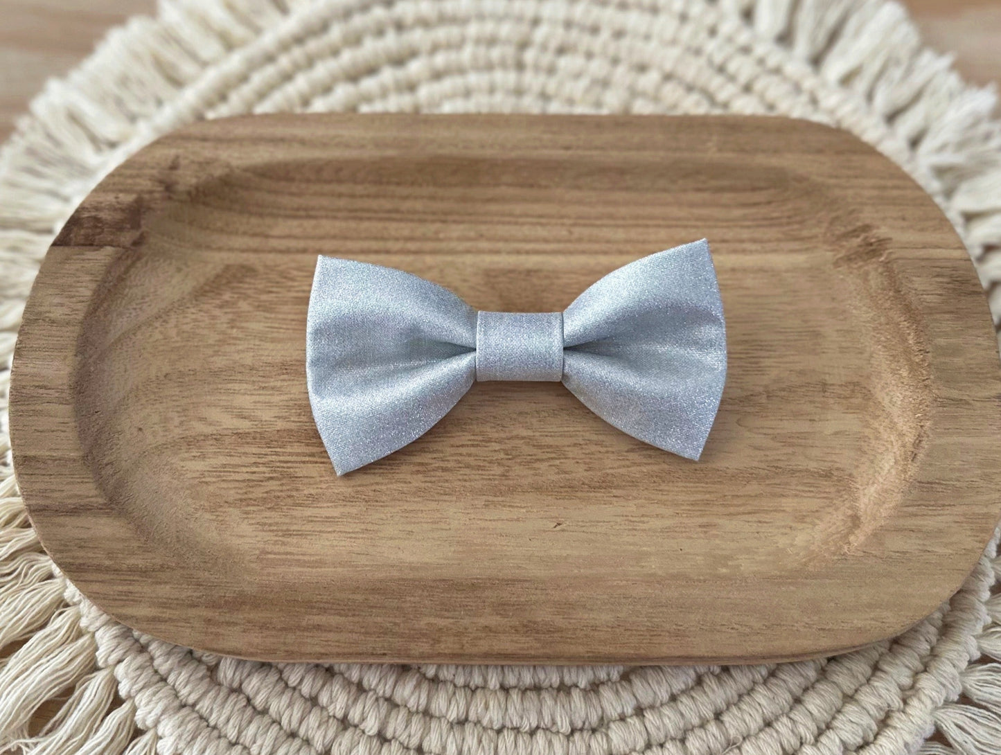 Silver Bow Tie