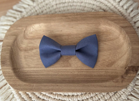 Blue Grey Bow Tie