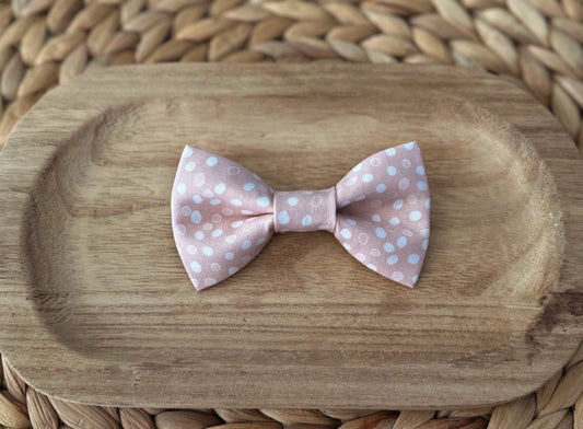 Pink & White Polka Dot Bow Tie