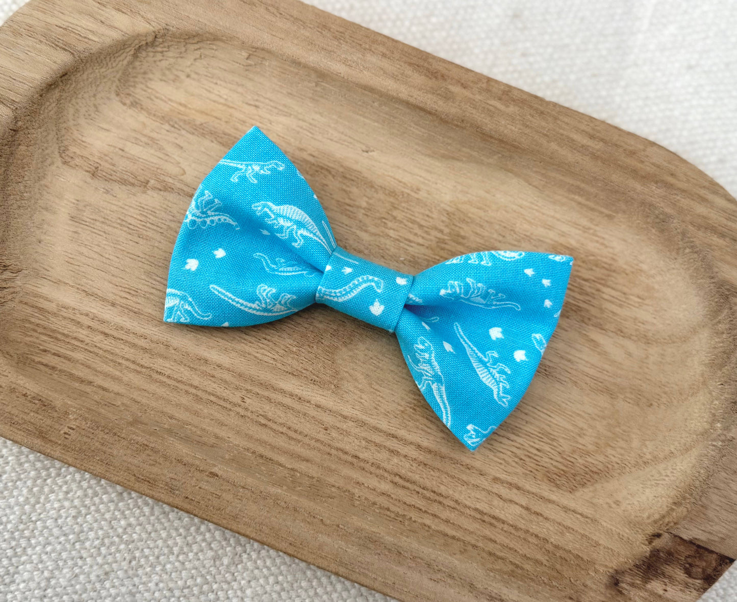 Blue Dinosaur Bow Tie