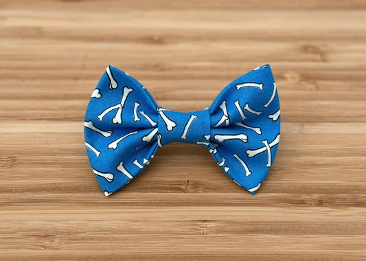 Blue Dog Bones Pet Bow Tie