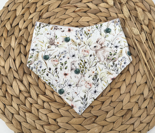 Bunnies & Florals Baby Bib