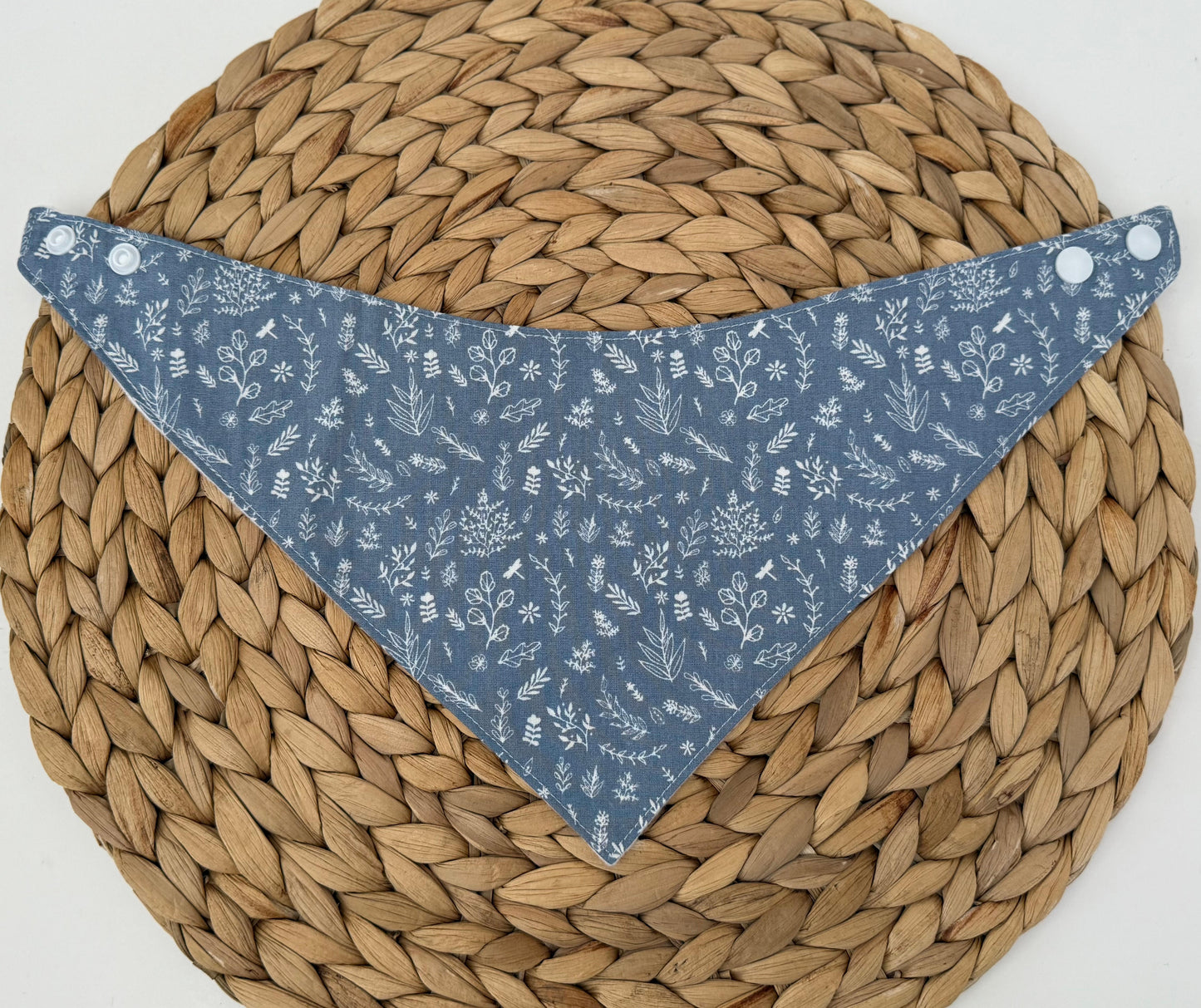 Blue & White Florals Baby Bib