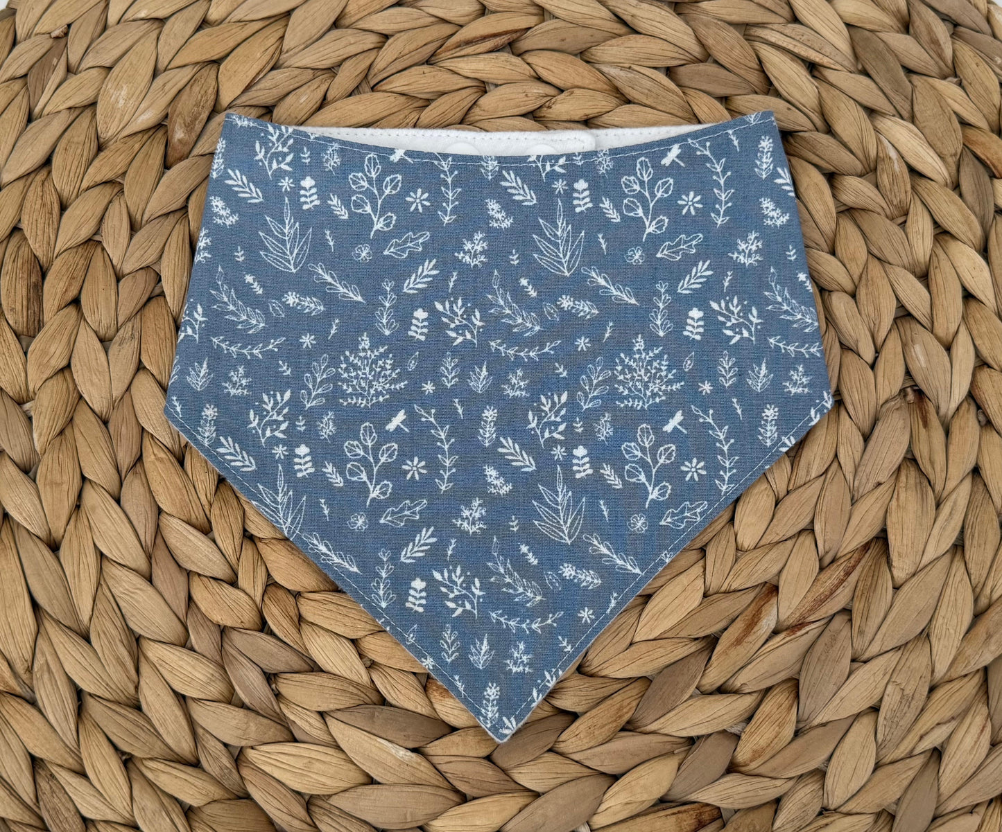 Blue & White Florals Baby Bib