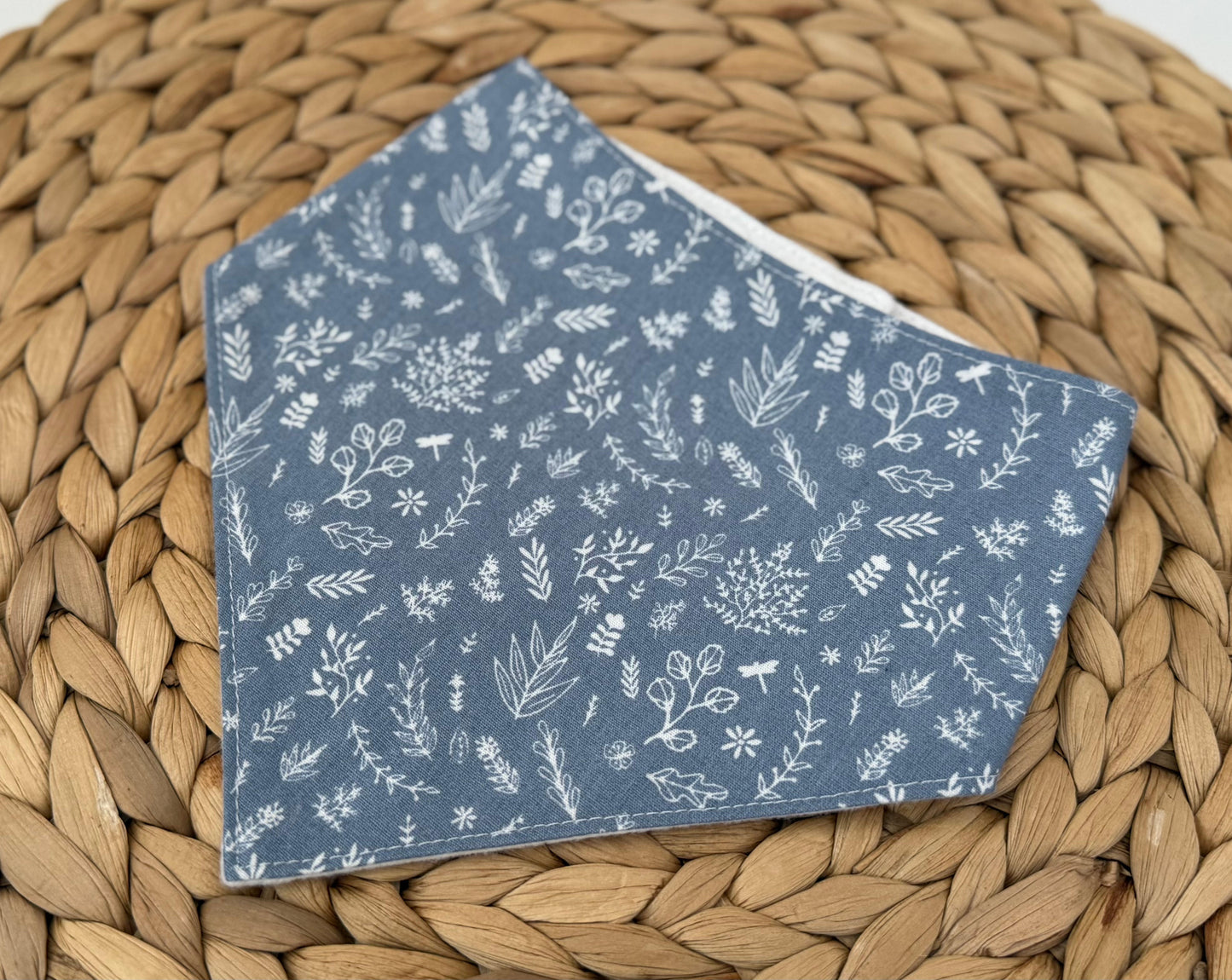 Blue & White Florals Baby Bib