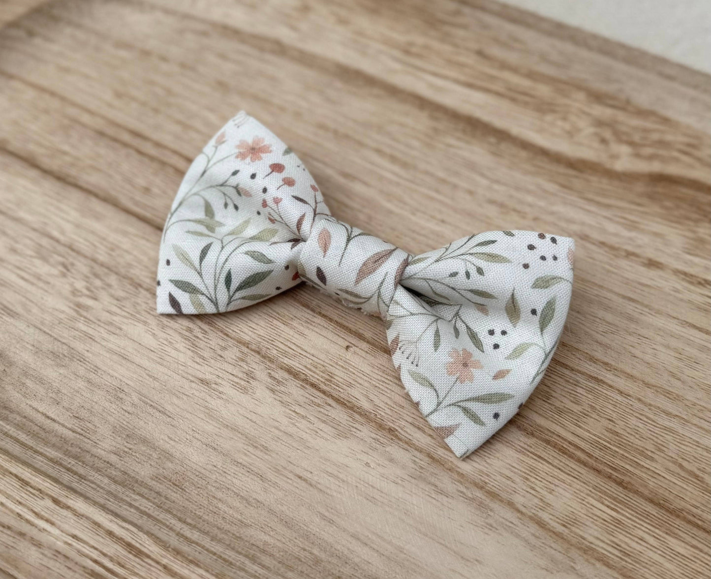 Greenery and Floral Bow Tie