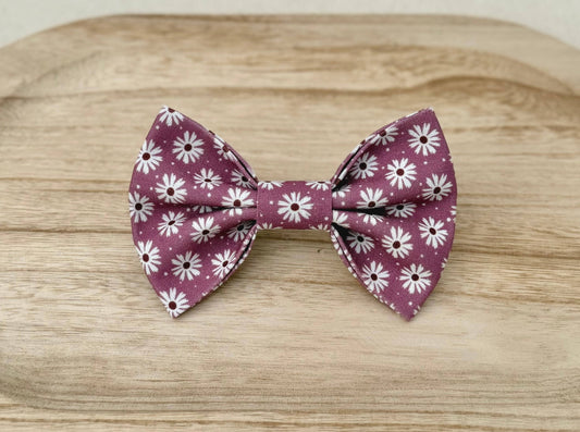 Pink Flowers Pet Bow Tie