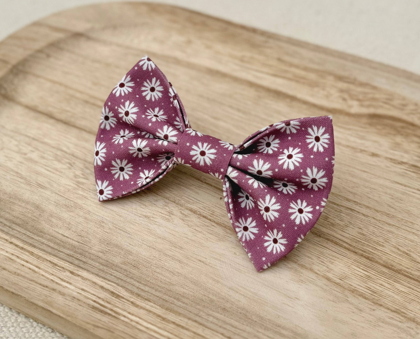 Pink Flowers Pet Bow Tie