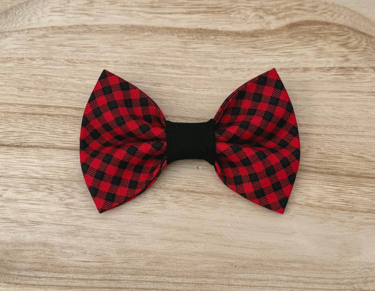 Red & Black Plaid Pet Bow Tie