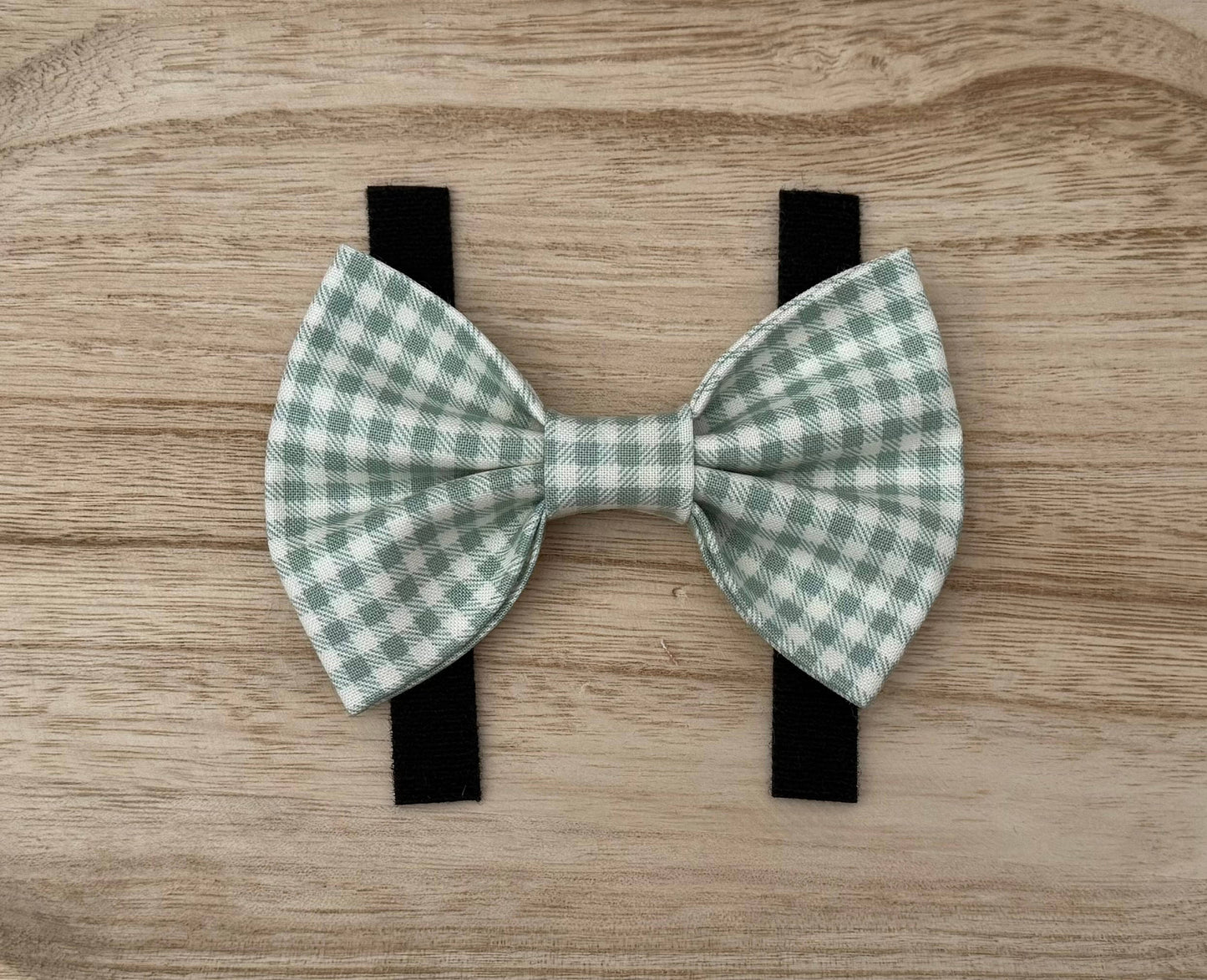 Mint Green Plaid Pet Bow Tie