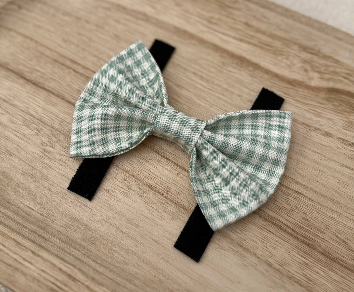 Mint Green Plaid Pet Bow Tie