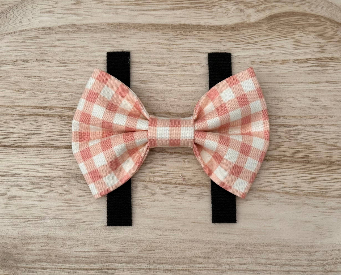 Pink Plaid Pet Bow Tie