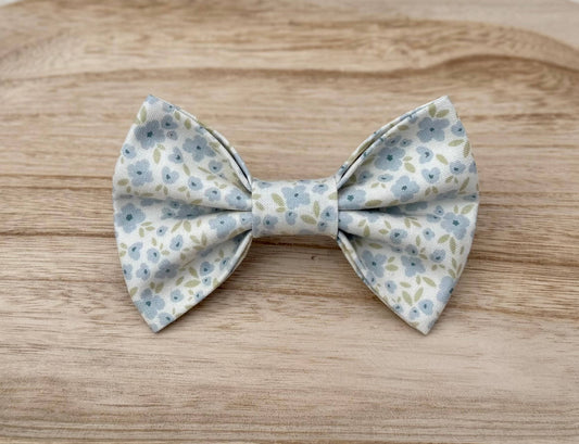 Blue Floral Pet Bow Tie