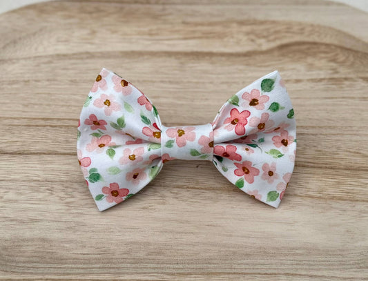 Pink Floral Pet Bow Tie