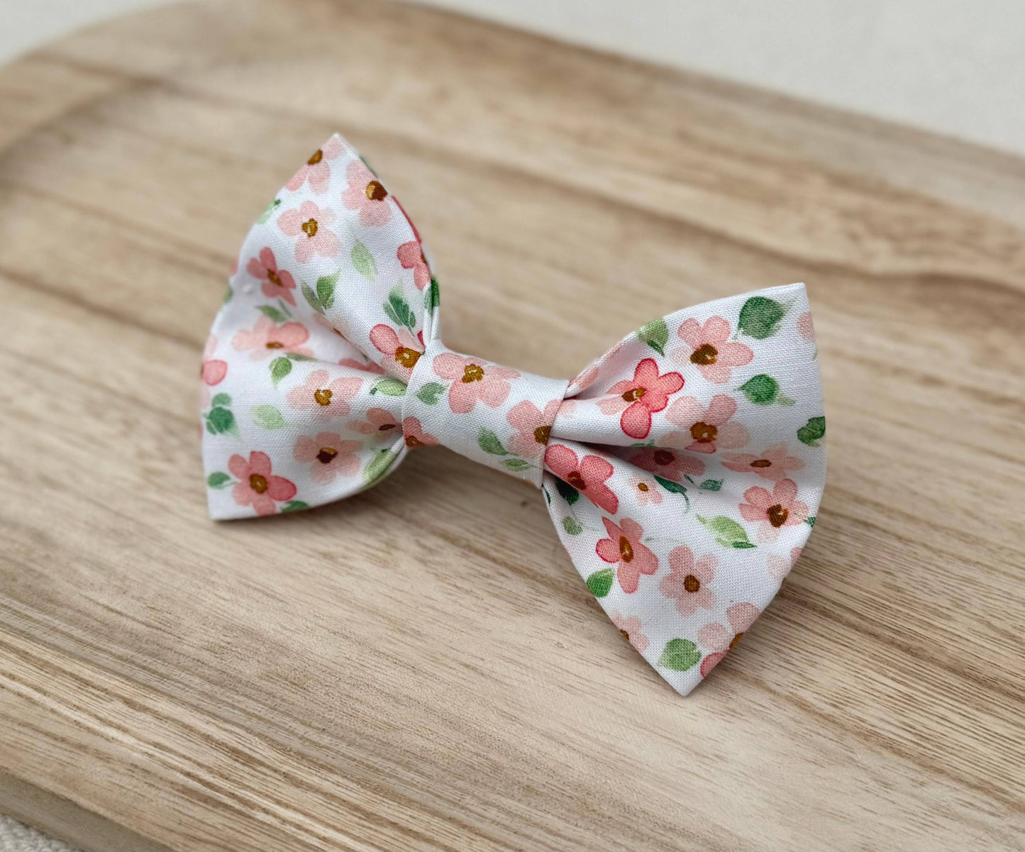 Pink Floral Pet Bow Tie
