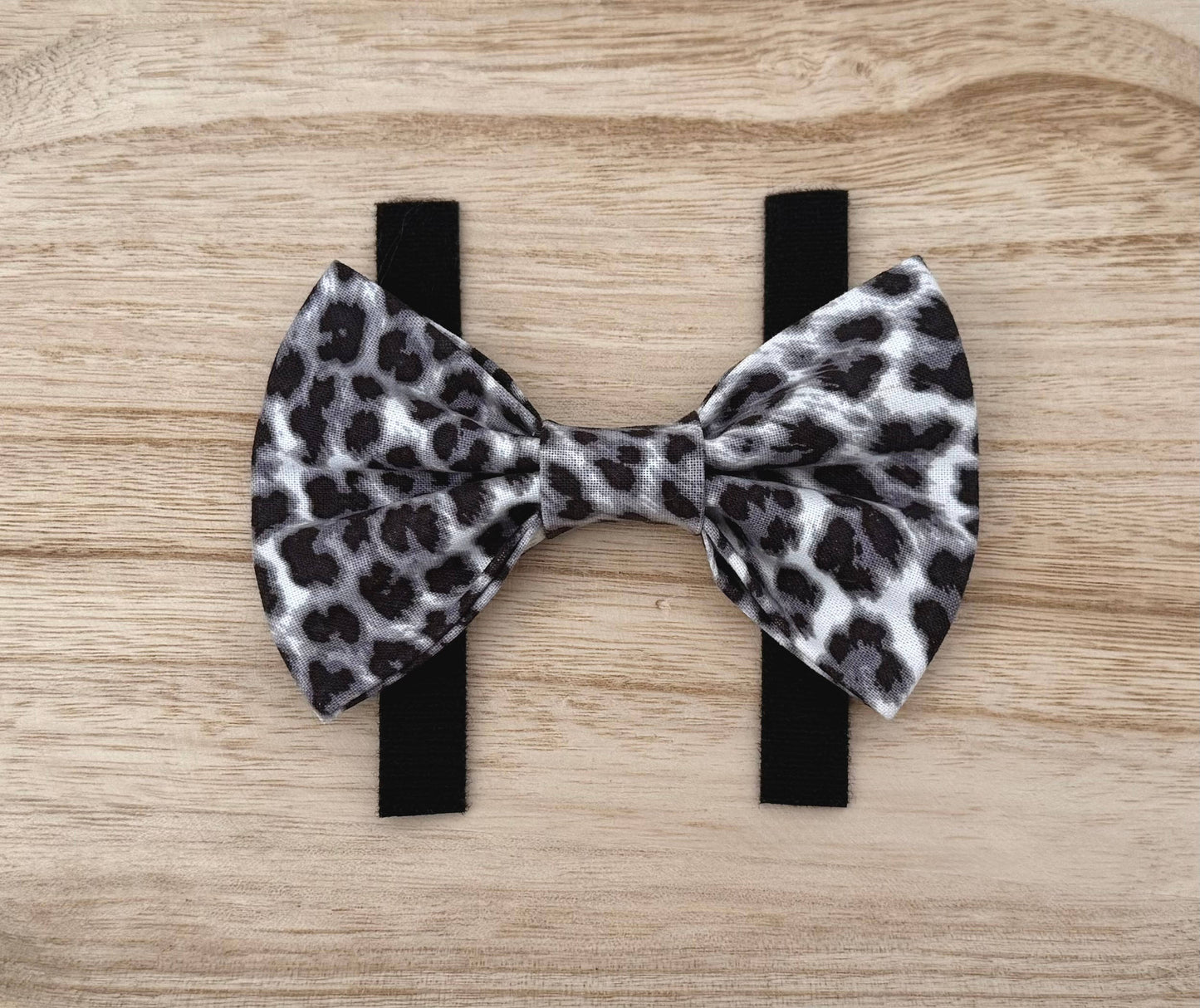 Snow Leopard Print Pet Bow Tie
