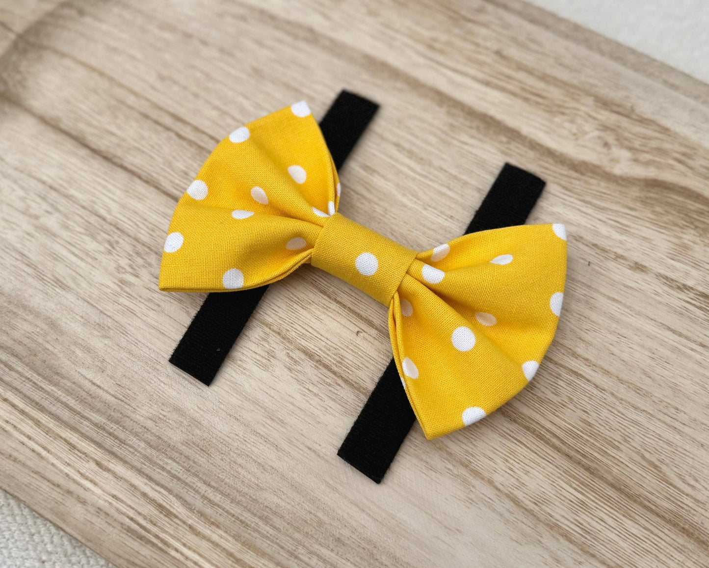 Yellow Polka Dot Pet Bow Tie