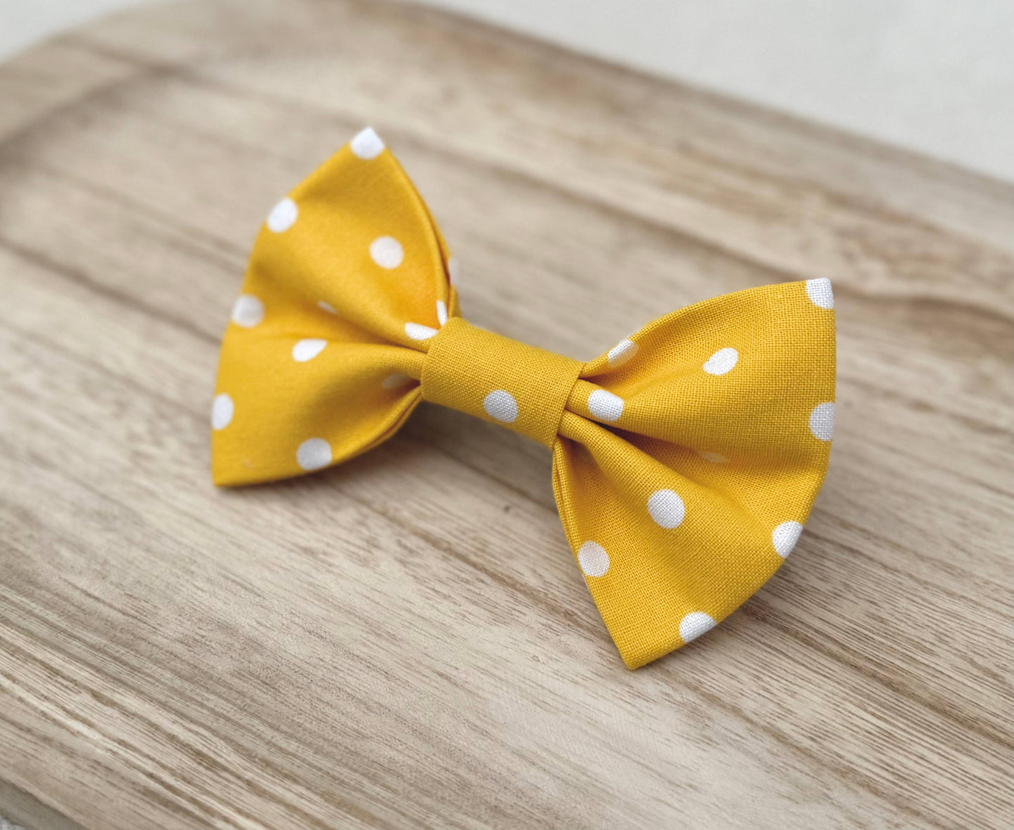 Yellow Polka Dot Pet Bow Tie