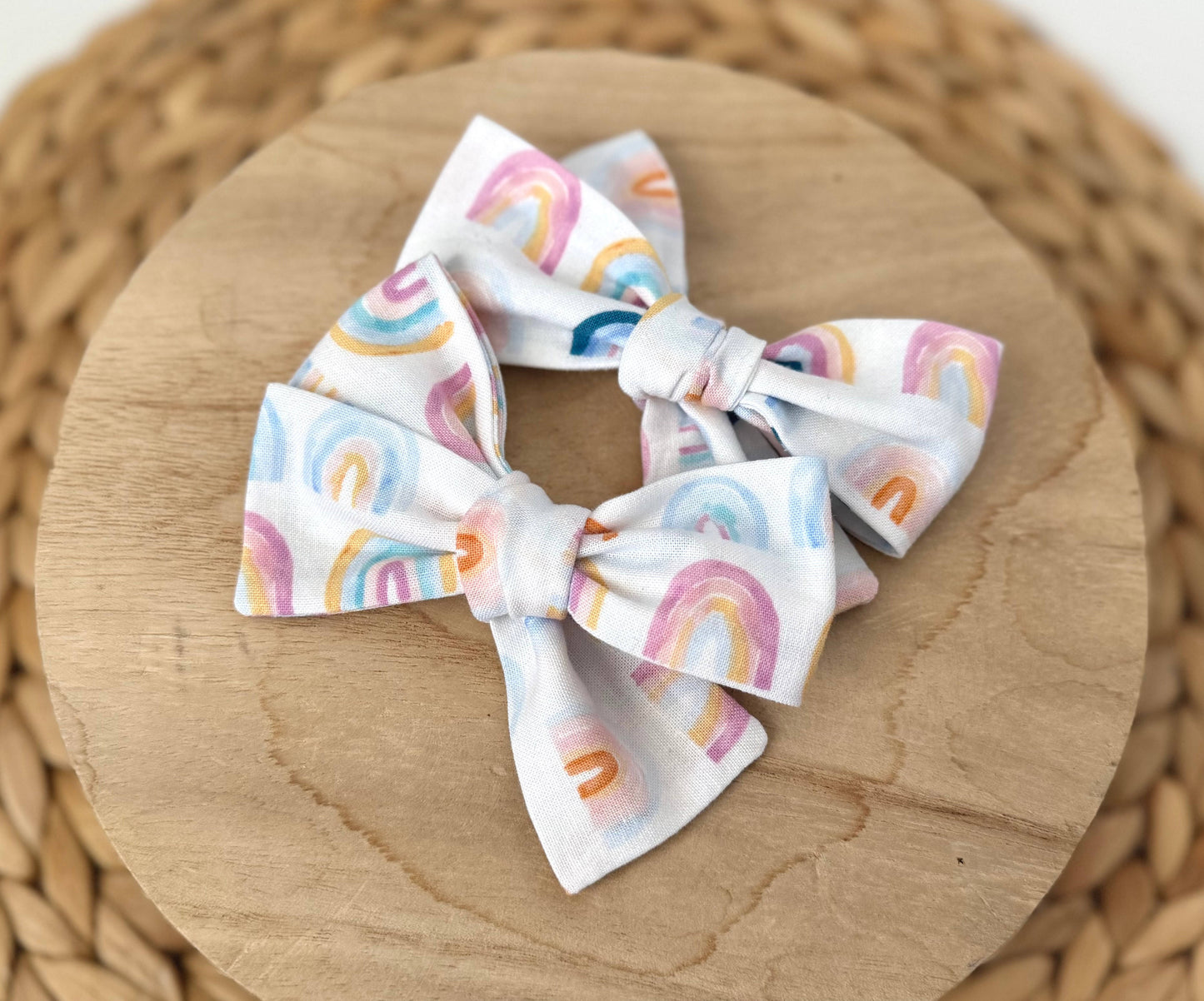 Rainbow Hair Bows