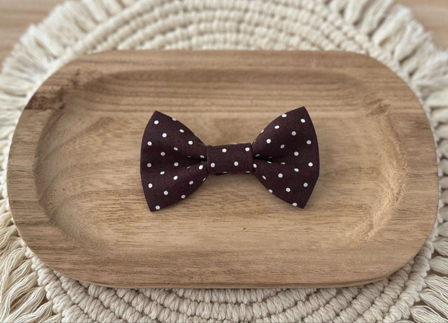 Brown Polka Dot Bow Tie