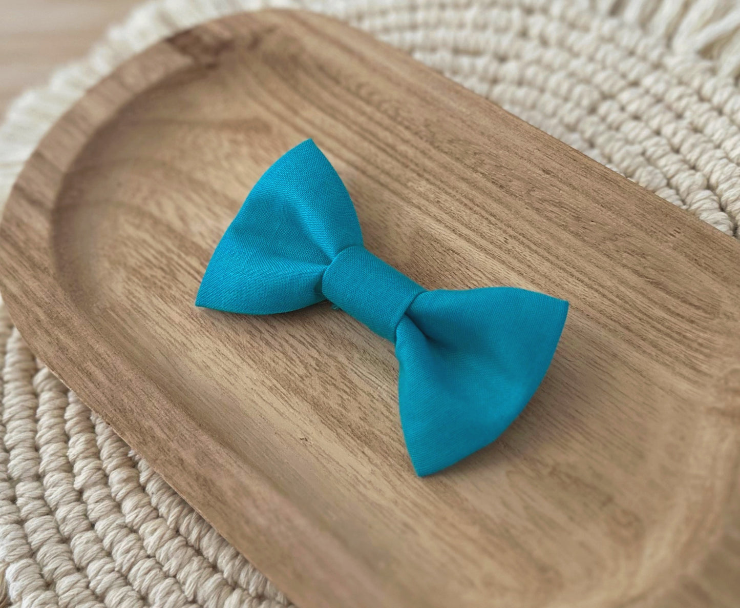 Teal Blue Bow Tie
