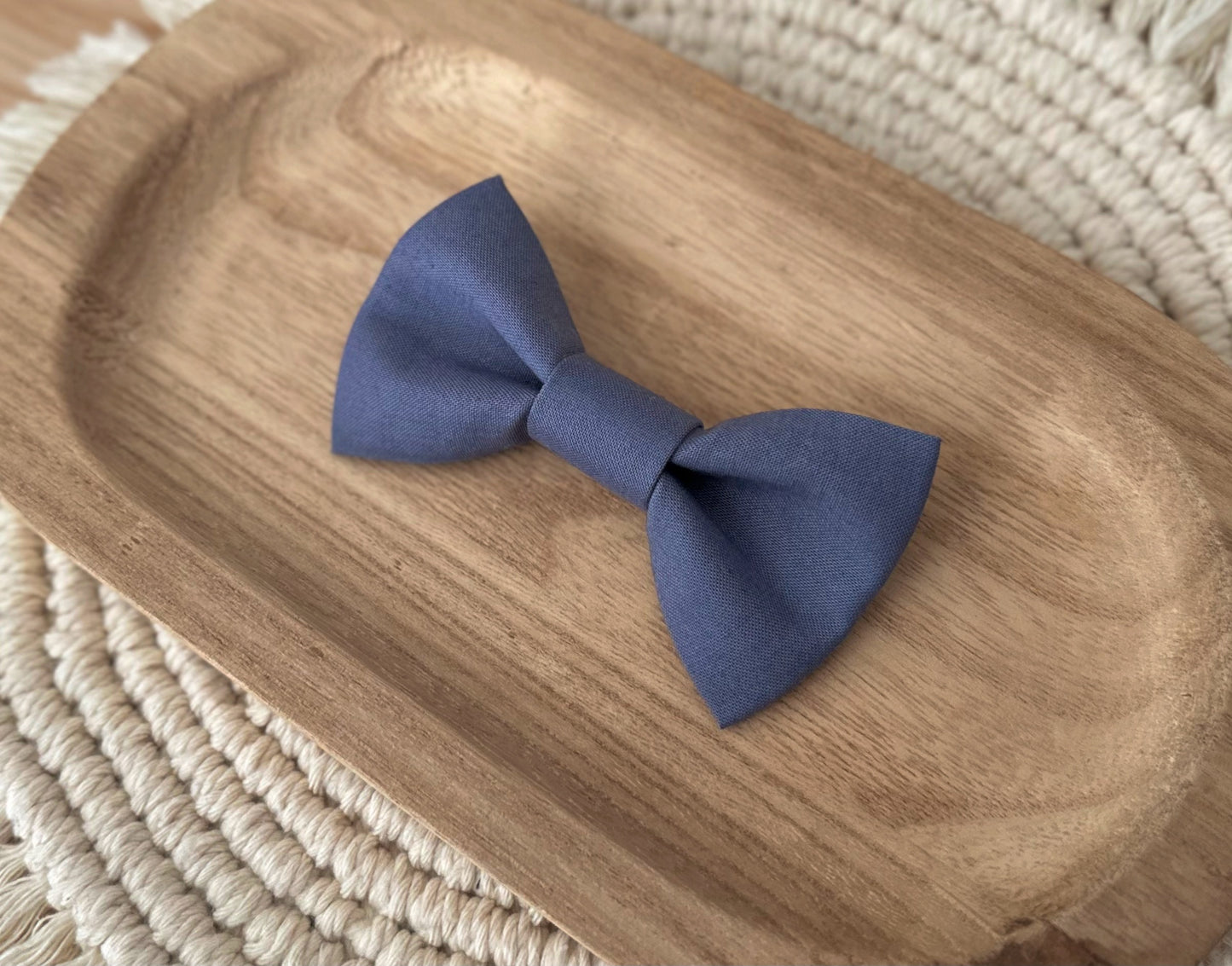 Blue Grey Bow Tie