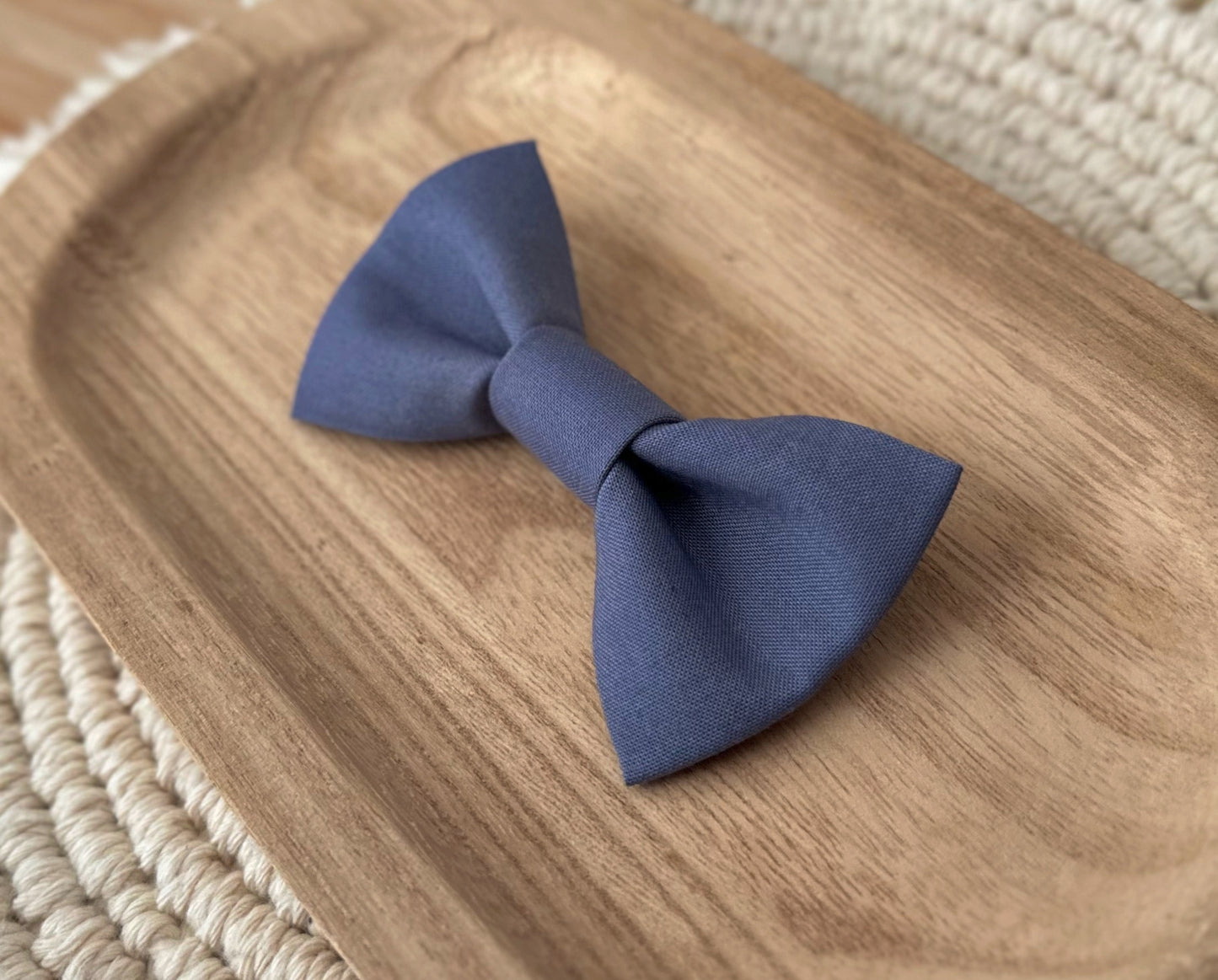 Blue Grey Bow Tie