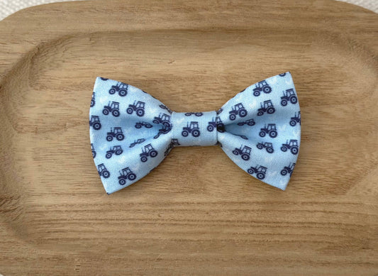 Blue Tractors Bow Tie