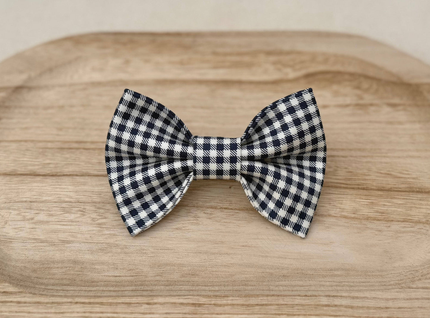 Navy Plaid Pet Bow Tie