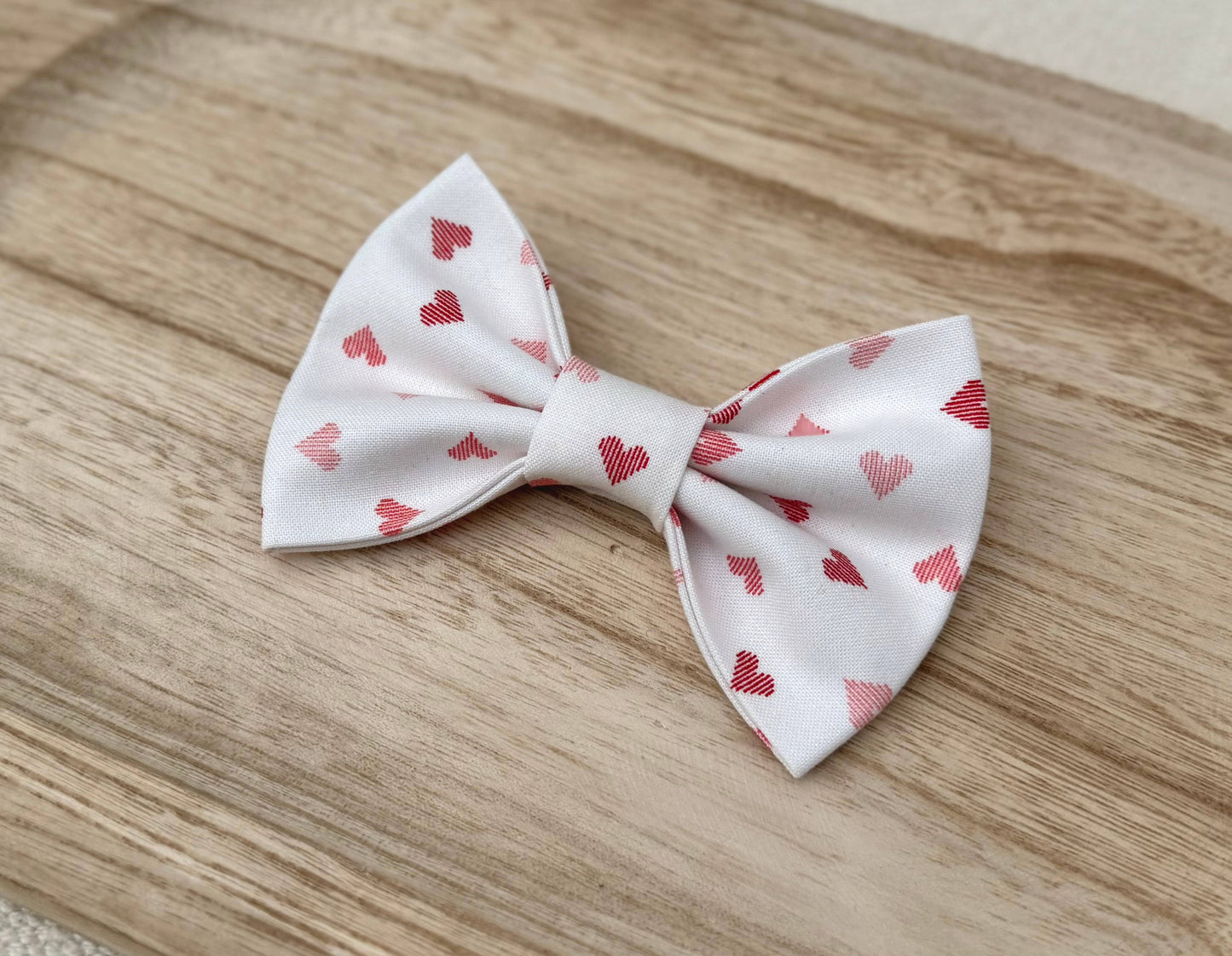 Pink Hearts Pet Bow Tie