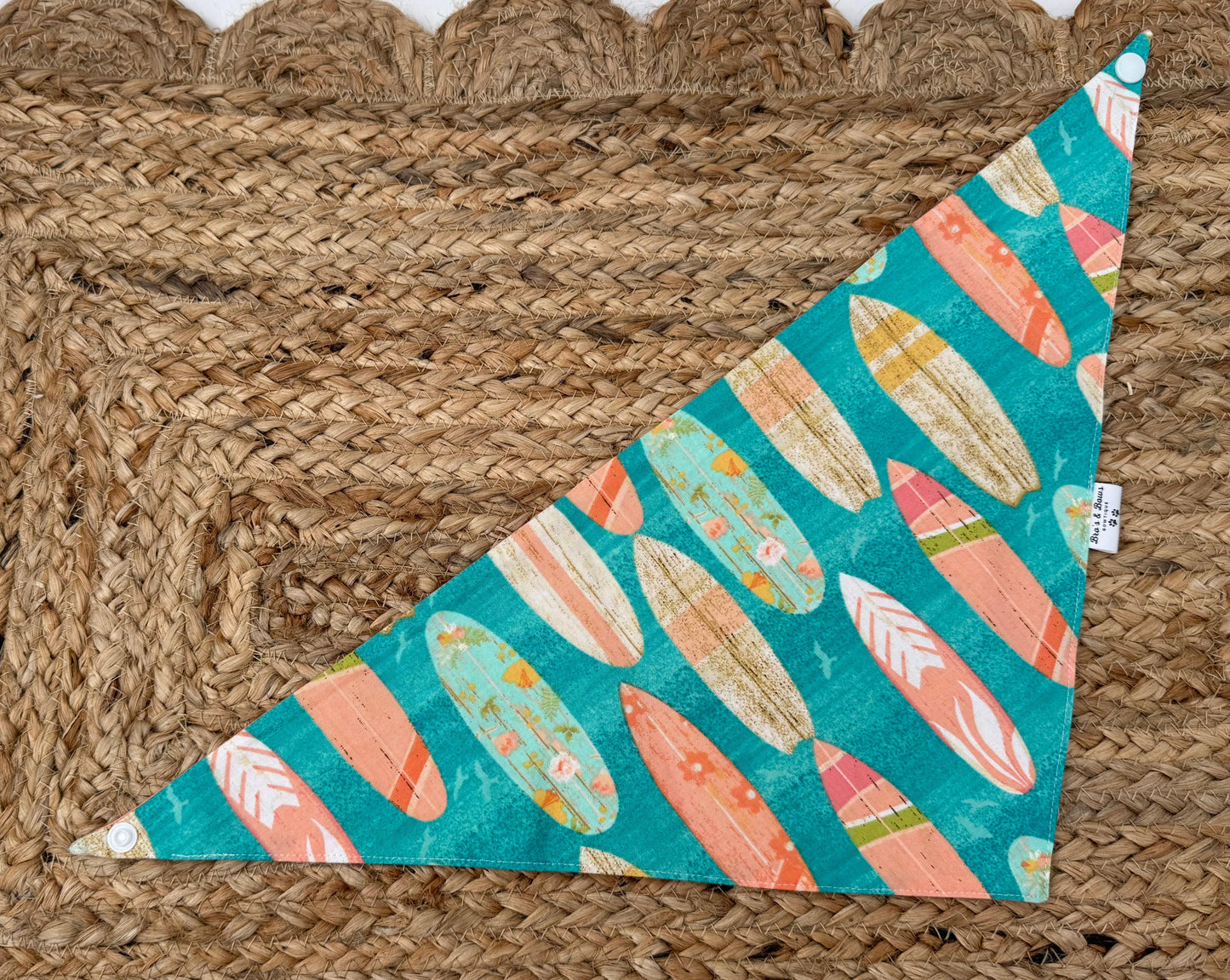 Summer Surf Board Pet Bandana Bib