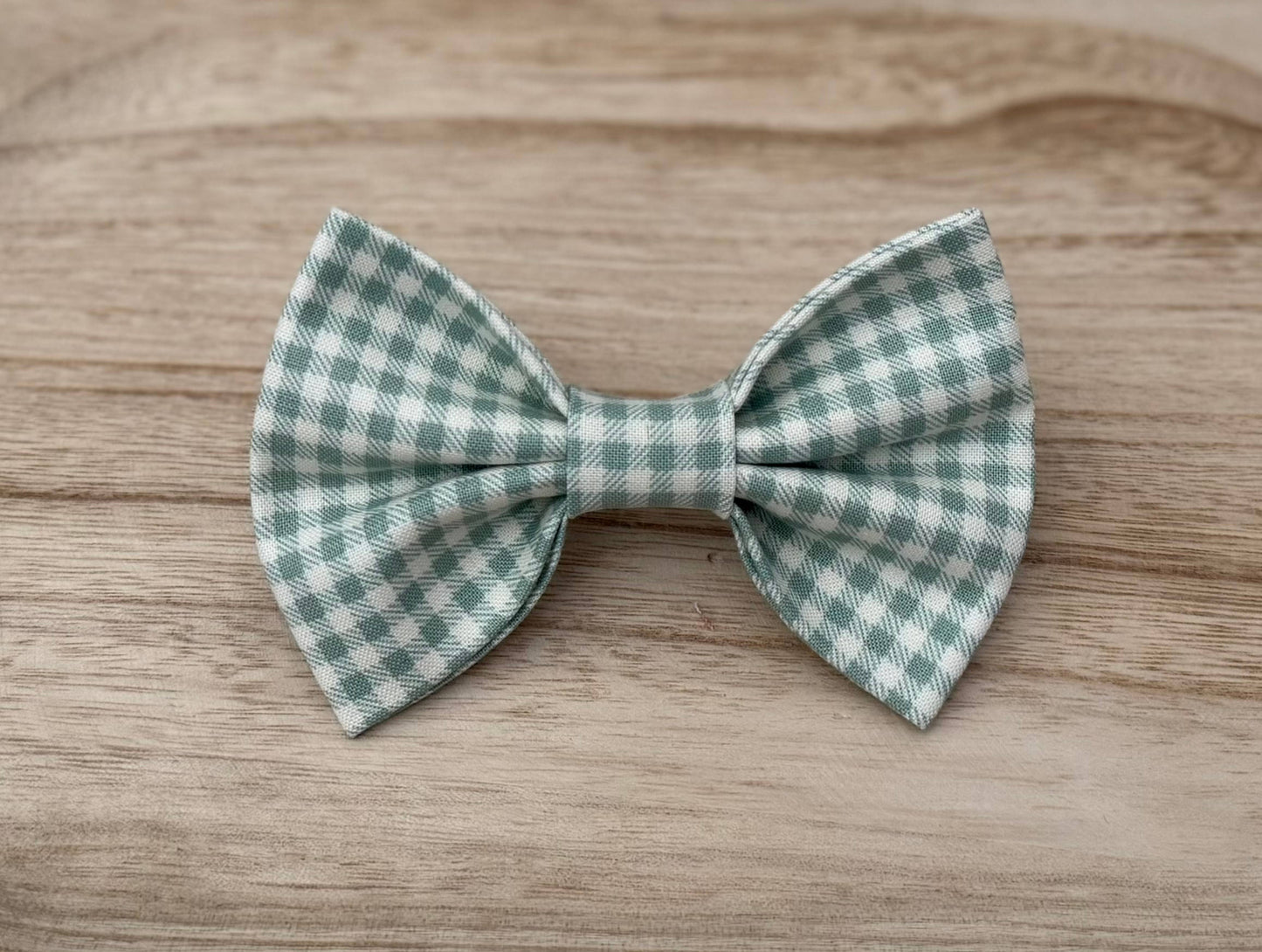 Mint Green Plaid Pet Bow Tie