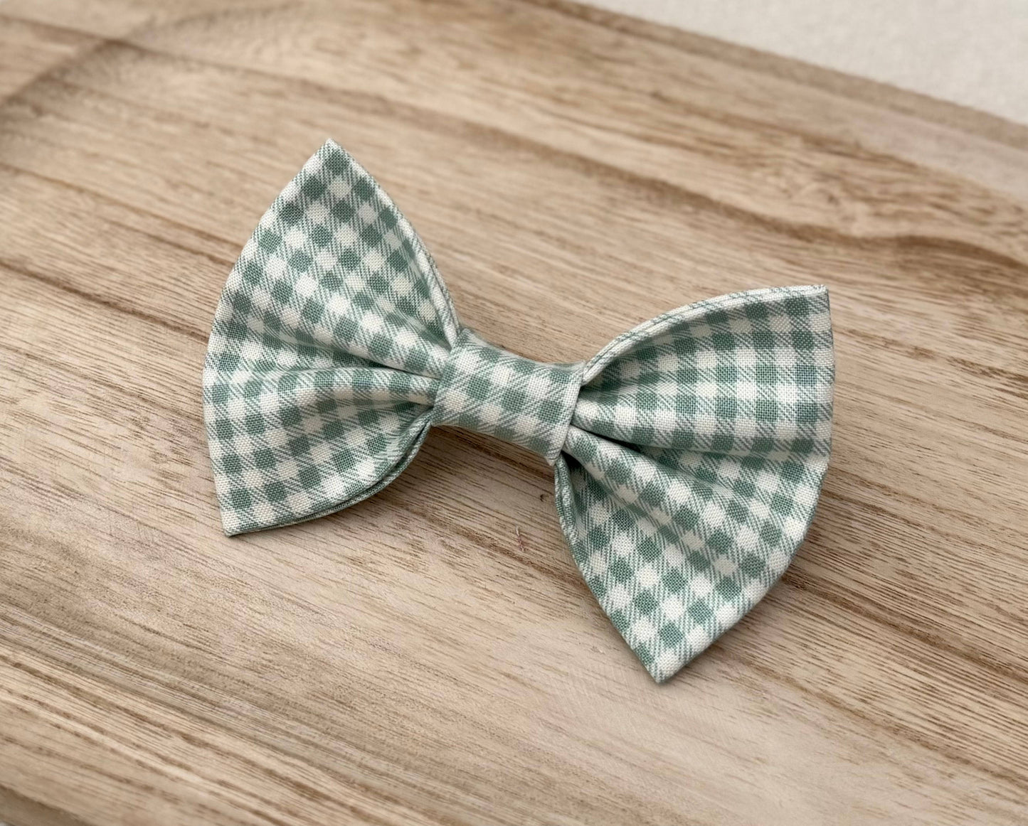 Mint Green Plaid Pet Bow Tie