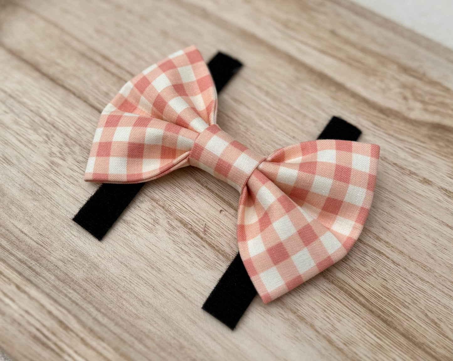 Pink Plaid Pet Bow Tie