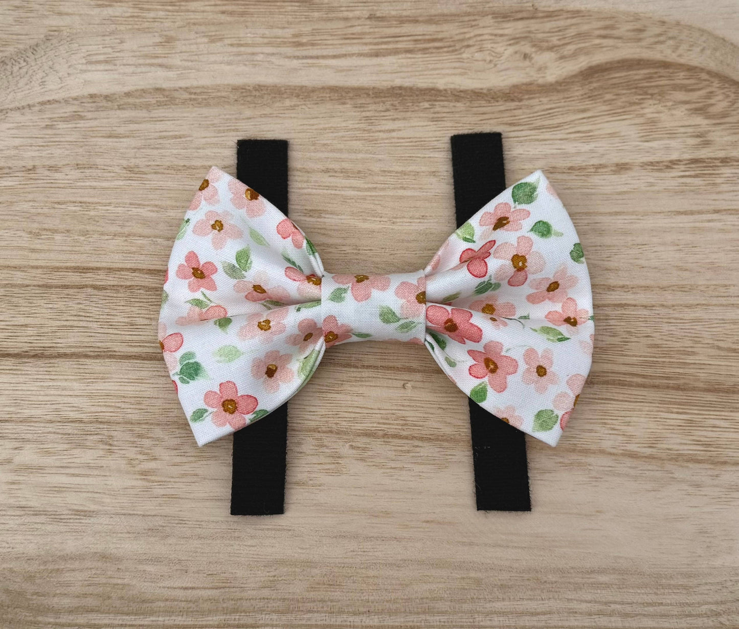 Pink Floral Pet Bow Tie
