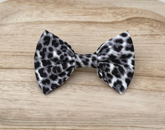 Snow Leopard Print Pet Bow Tie
