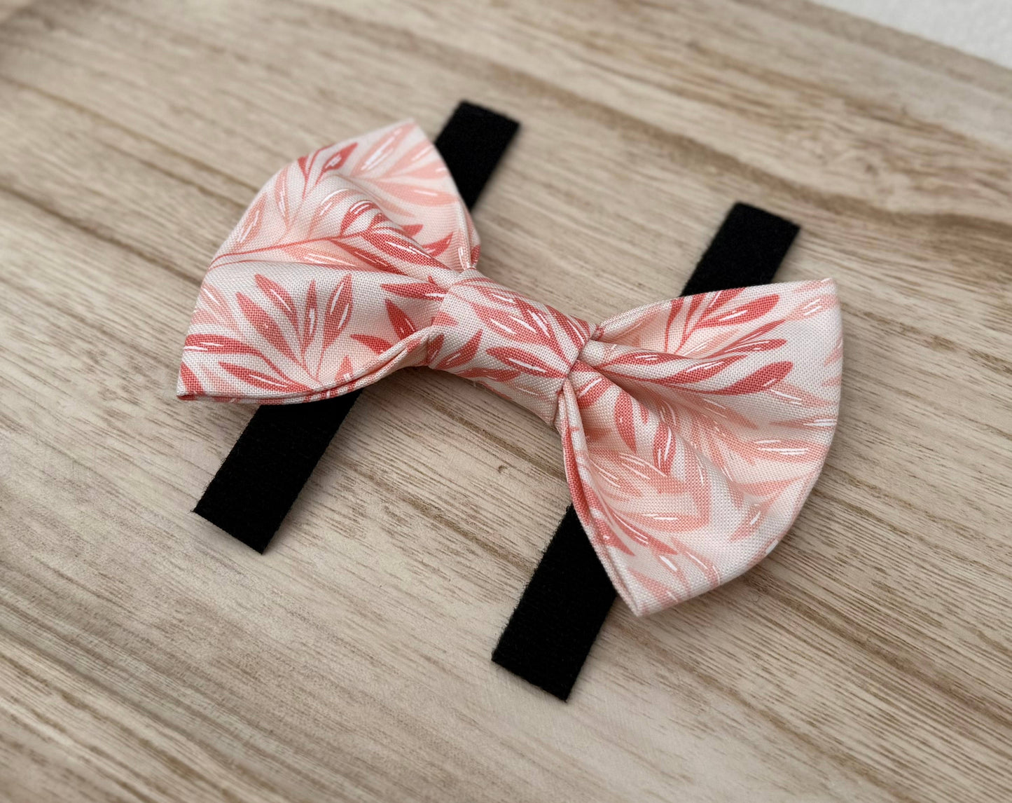 Pink Leaves Pet Bow Tie