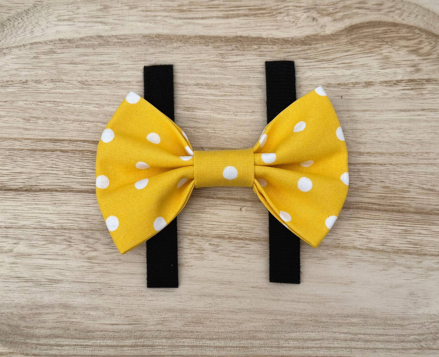 Yellow Polka Dot Pet Bow Tie