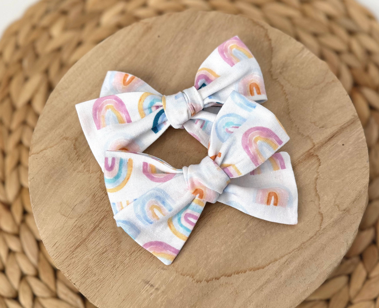 Rainbow Hair Bows